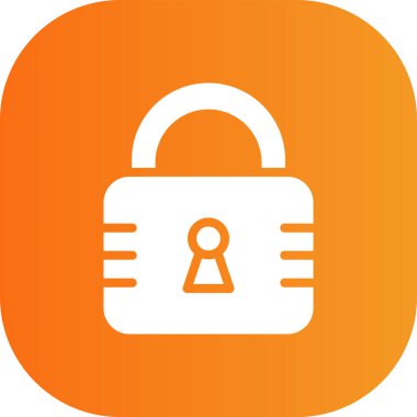 asma kilit ikon vektör çizimi