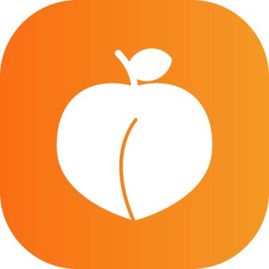 güzel elma kabartma vektör simgesi