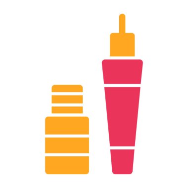 ruj düz renk ikonu vektör çizimi