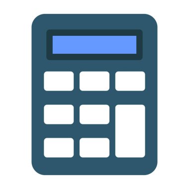 Hesap makinesi simge, düz tasarım