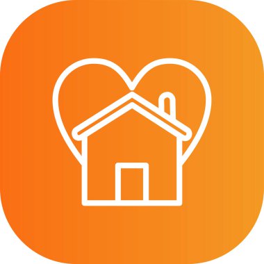 Güzel Ev Vektörü Kabartma Simgesi