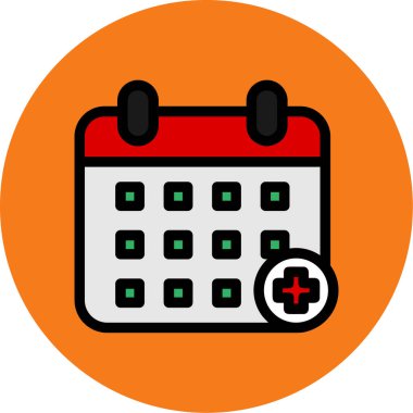 Takvim simgesi vektör illüstrasyonu