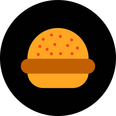 Hamburger. Web simgesi basit illüstrasyon