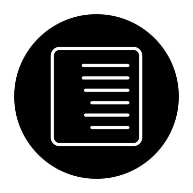 Belge. Web simgesi basit illüstrasyon