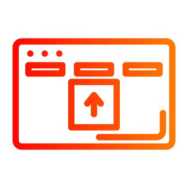 Web düzeni renk çizgisi simgesi, vektör