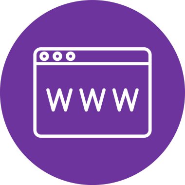 www web sayfası simgesi ana hat biçiminde