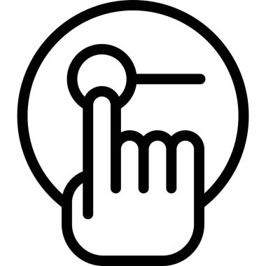 işaret simgesi ana hat biçiminde parmak tıklama simgesi