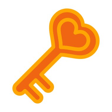 Anahtar simgesi, vektör illüstrasyonlu el ele tutuşması