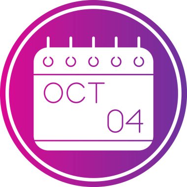 Tek - takvim tarihinde 14 Ekim simgesi