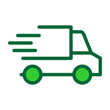 kamyon vektör ince çizgi simgesi