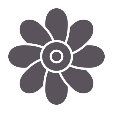 Çiçek vektörü düz simgesi