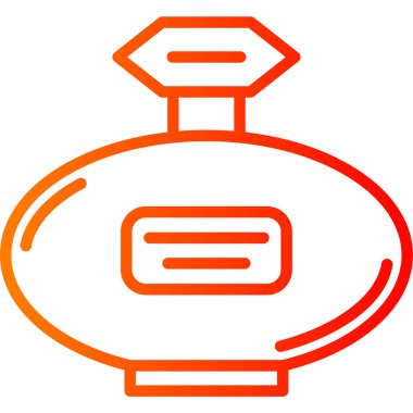 Banka Terminal simgesi. Vektör tarzıdır yuvarlak açılar, portakal rengi, beyaz arka plan ile düz ikonik sembolü.