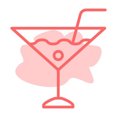 Martini web simgesi, vektör illüstrasyonu