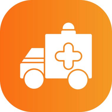 ambulans simgesi vektör illüstrasyonu