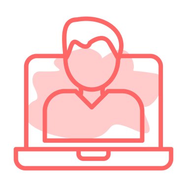 Bilgisayar. Web simgesi basit illüstrasyon