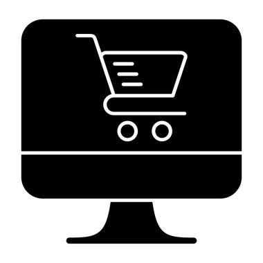 Dolar işaretli alışveriş arabası. Ticaretin basit illüstrasyonu