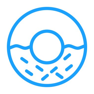 Bir balığın mavi ve beyaz ikonunun vektör çizimi