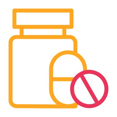 Uyuşturucu şişesi düz simge düz stil