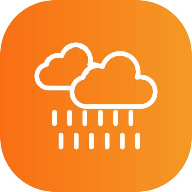 Bulut ile yağmur simge vektör çizim