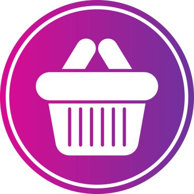 Sepet. Web simgesi basit illüstrasyon