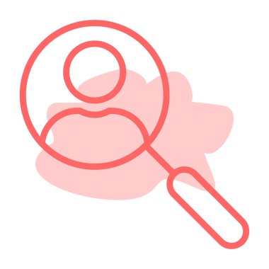 Büyüteç simgesinin vektör illüstrasyonu