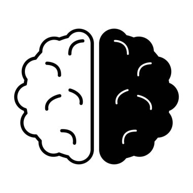 Beyin. Web simgesi basit illüstrasyon