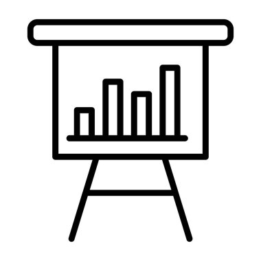 bar çizelgesi dış hat vektörü. İş çizelgesi. veri tablosu