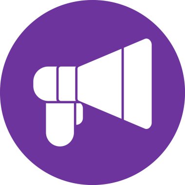 Konuşmacı. Web simgesi basit illüstrasyon