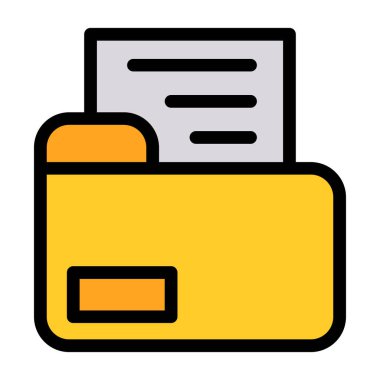 Belge. Web simgesi basit illüstrasyon