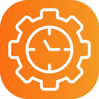 Zaman ayarları simgesi. düz dizayn