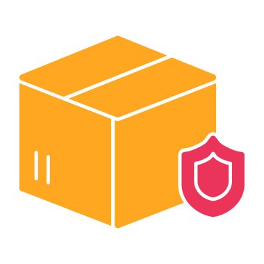 Kalkan vektör illüstrasyon tasarımlı karton kutu