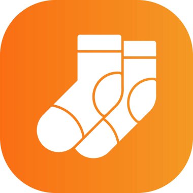 vektör çorapları simgesi, basit illüstrasyon