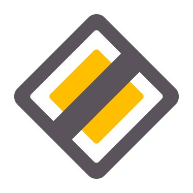 Yol işareti simgesinin vektör illüstrasyonu