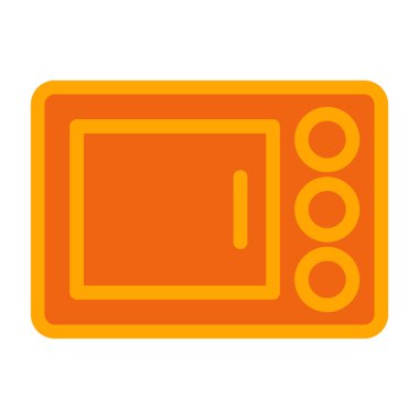 Bir mutfak mikrodalga fırınının vektör çizimi