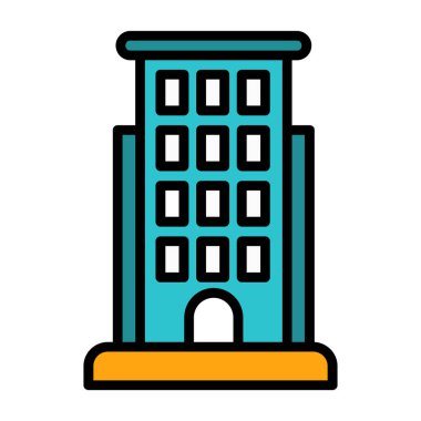 Bina simgesi. vektör illüstrasyonu