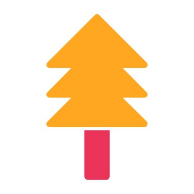 Noel ağacı vektör simgesi, basit tasarım