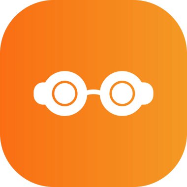 Gözlük. Web simgesi basit illüstrasyon