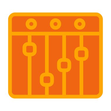 devre kartı simgesi, düz biçim tasarımı