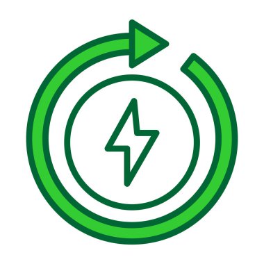 Elektrik dolgu simgesinin vektör illüstrasyonu