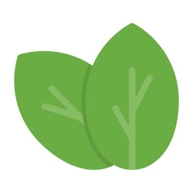 yeşil yaprak simgesi, vektör illüstrasyonu