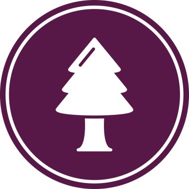 Bir ağaç simgesinin vektör illüstrasyonu