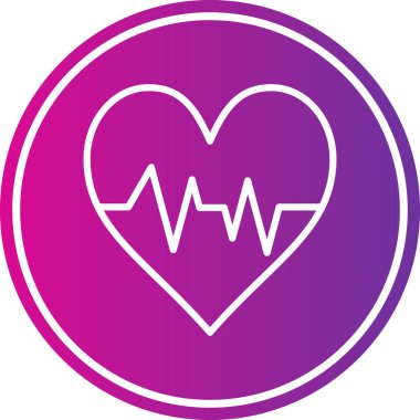 Kalp. Web simgesi basit illüstrasyon