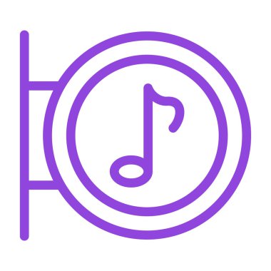 müzik notası ikon vektör illüstrasyonu