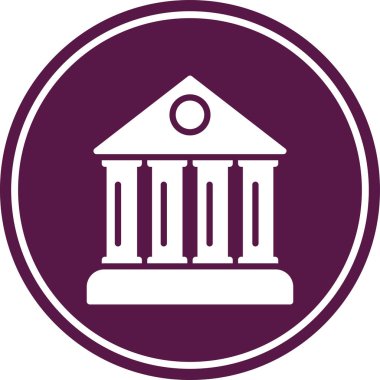 Banka. Web simgesi basit illüstrasyon