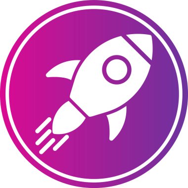 roket ikonu vektör illüstrasyonu