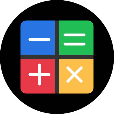 hesap makinesi simgesi, vektör illüstrasyonu