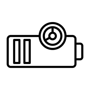 pil vektörü ince çizgi simgesi