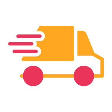 Teslimat kamyonu vektör satırı simgesi