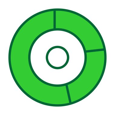 yeşil cd disk vektör çizimi