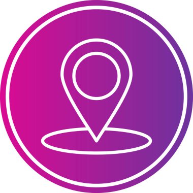 konum simgesi, vektör çizimi